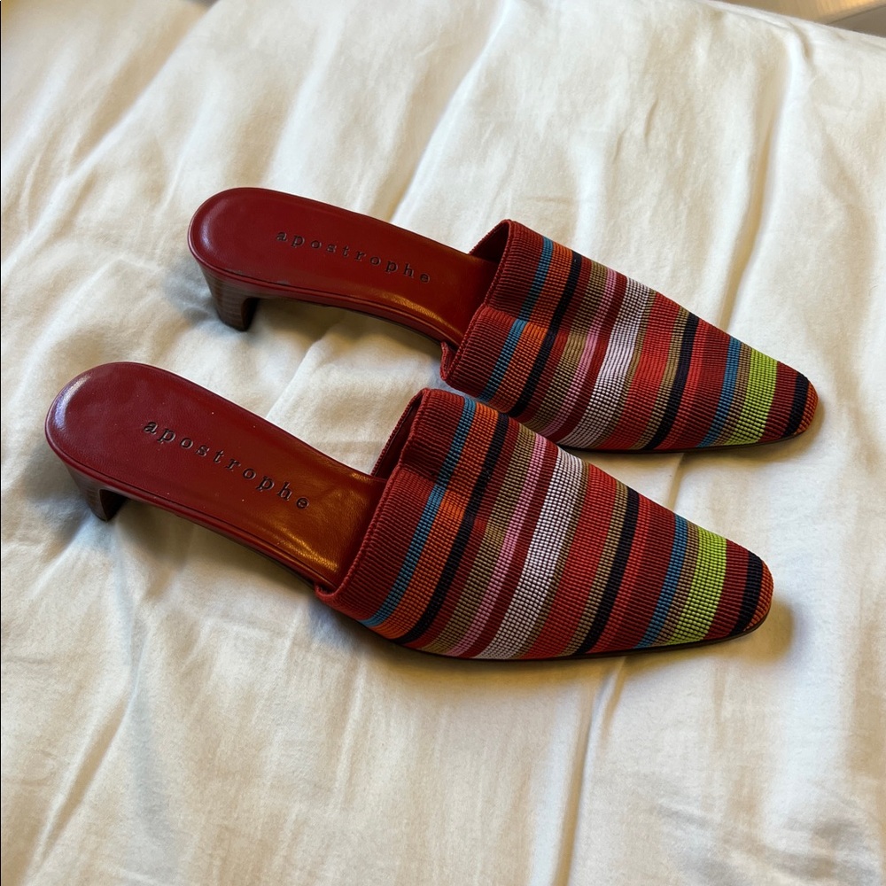 Apostrophe Colorful Striped Mules